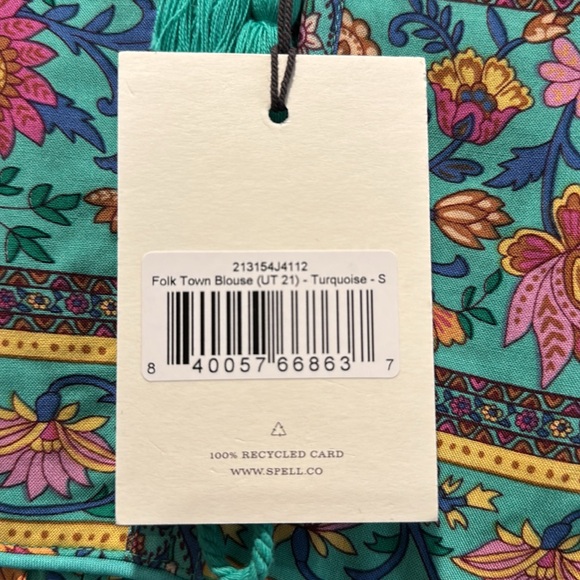 Spell Folktown blouse NWT (359) - Picture 4 of 6